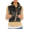 Leather vest D.r.o.w.s black
